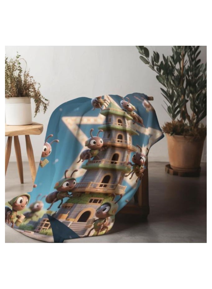 عام بطانية رقيقة من الفانيلا (دافئة ومريحة، ومناسبة للنوم واستخدام الألعاب وإزالة الغبار ومقاومة للرمل) 150 سم * 200 سم - 771 - Image 5