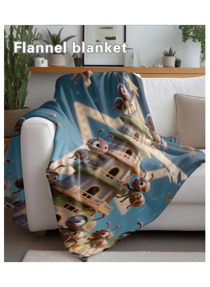 عام بطانية رقيقة من الفانيلا (دافئة ومريحة، ومناسبة للنوم واستخدام الألعاب وإزالة الغبار ومقاومة للرمل) 150 سم * 200 سم - 771 - Image 4