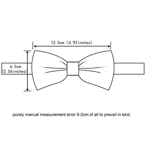 GUSLESON Mens Dusty Pink Wedding Bow Tie Set Pre-tied Bowtie and Pocket Square Cufflink (0570-36) - Image 5