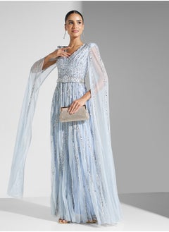 Amelia Rose Embellished V-Neck  Dress  - Image 1