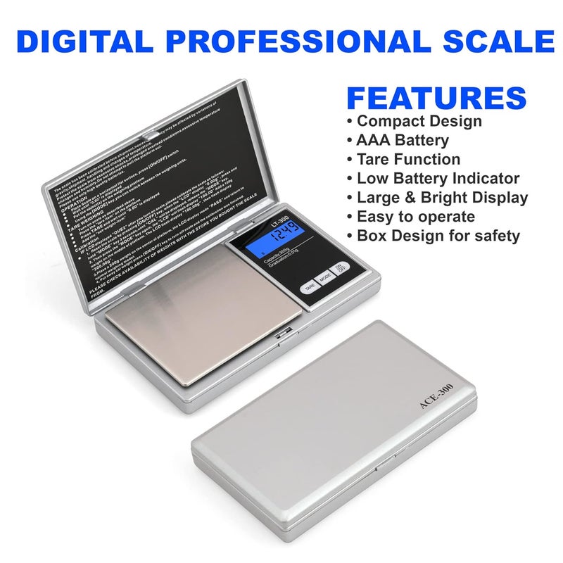 Ace Multipurpose Pocket type Electronic Digital Weighing scale for Jewellery Ornaments Business purpose Capacity 500gm 10mg - Image 3