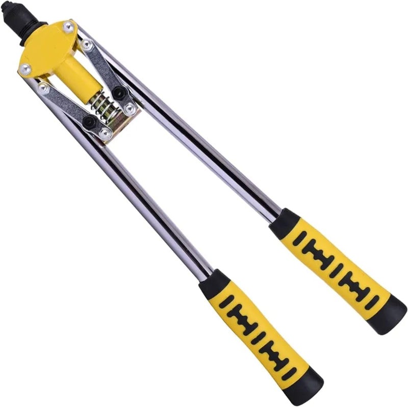 VENEKETY 17'' Long Arm Hand Riveter 425mm Pop Rivet Gun Fast Hitting Professional Chrome Handled Riveting Tool for Metal Furniture Automotive Home Workshop - Image 1