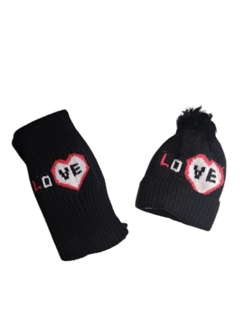 Set of Ice Cap and Scarf black