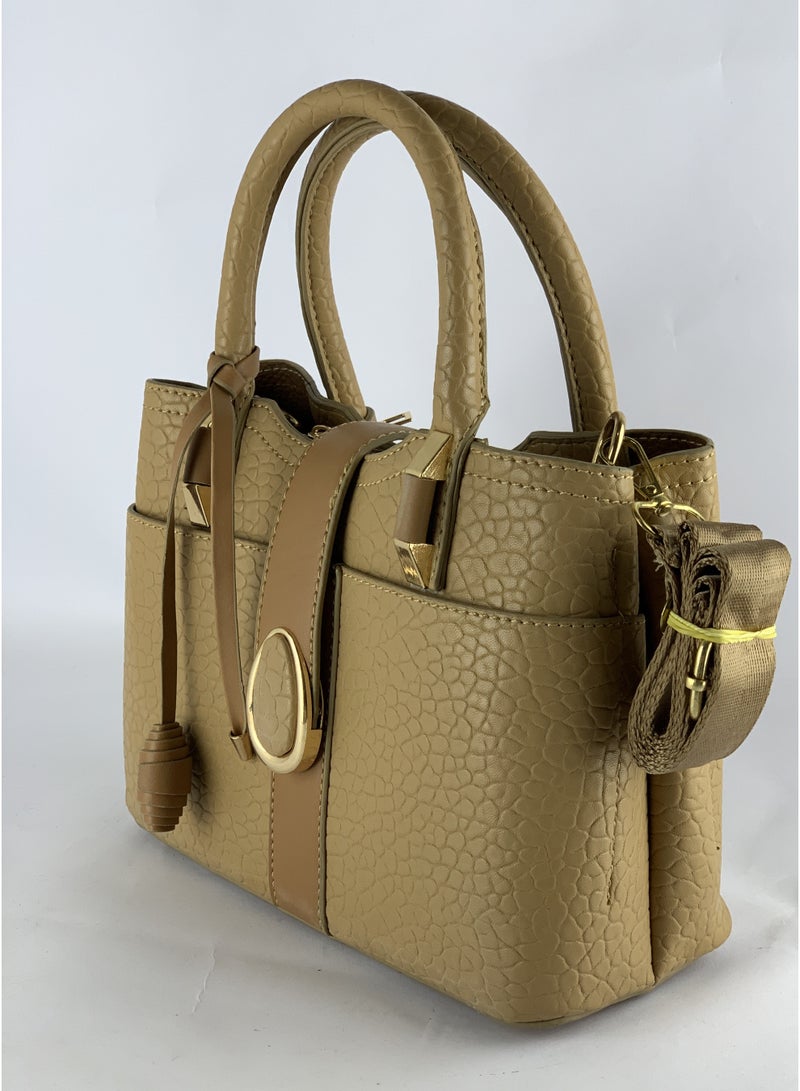 Women’s Light Brown Leather Handbag – Elegant, Practical & Spacious High-Quality Design - Image 2