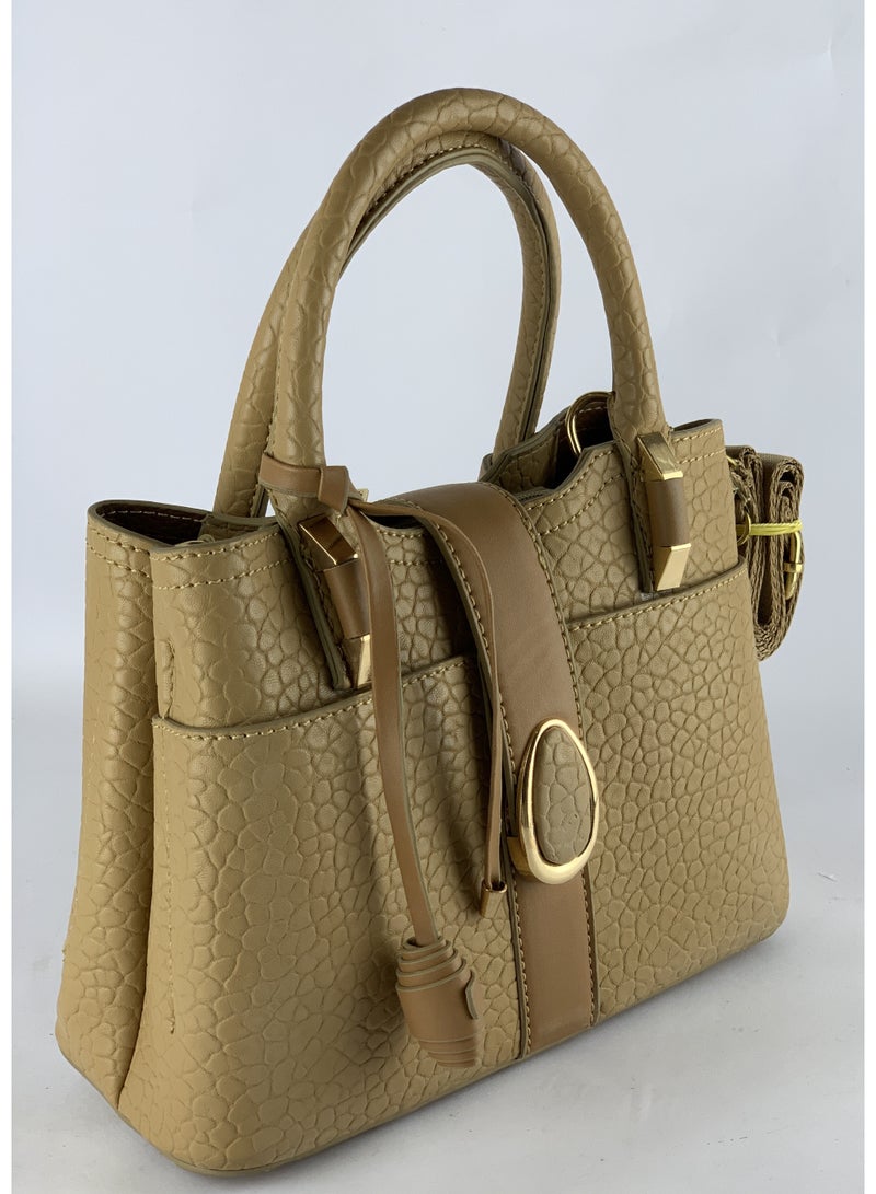 Women’s Light Brown Leather Handbag – Elegant, Practical & Spacious High-Quality Design - Image 3