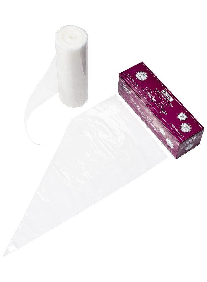 DecoPac Disposable 100 Count Pastry Bag, 21", Clear - Image 2