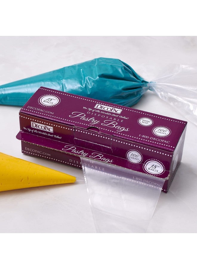DecoPac Disposable 100 Count Pastry Bag, 21", Clear - Image 3