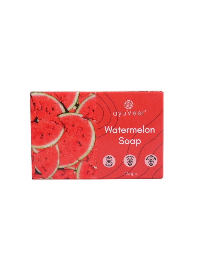 Ayuveer Watermelon Soap Fresh & Clear Skin 100% Natural For All Skin Type 125 G Pack Of 4 - Image 1