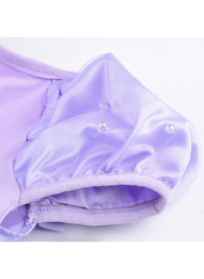 JerrisApparel Girls Princess Dress Floor Length Christmas Party Dresses (3T, Lilac with Accessories) - Image 4