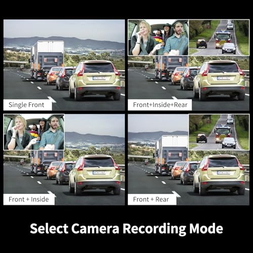 Gloryes 2025 Dash Cam, 3 Channel Dash Cam Front and Rear Inside, Interior Car Camera, 2.5K/1440P Single Fr,Fr+Interior, Front+Rear Dash Camera for Cars Taxi with Night Vision, Parking Monitor 1S Recording - Image 2