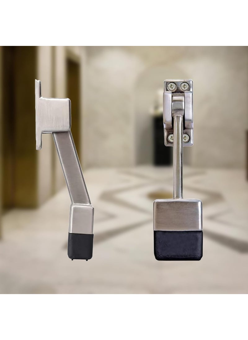 Link Link Hefty 5 Inch Door Stopper for Single and Double Doors Satin Pack of 1  - Image 2