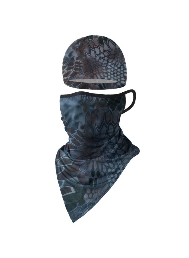 Ice Silk Ear-hanging Triangle Scarf Mask Outdoor Sports Riding Cap Outdoor Sports Motorcycle Liner Cap