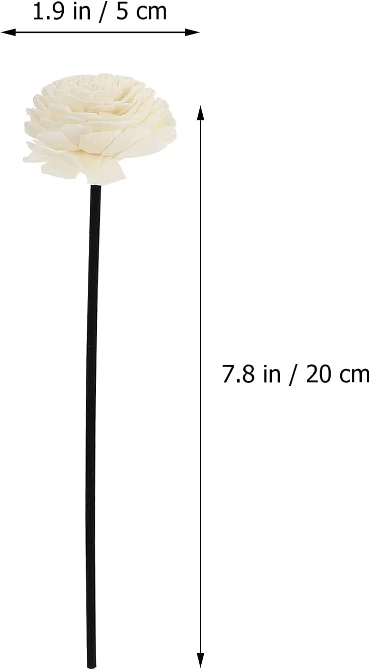 cheekyglo 4 pcs Fragrance Aromatherapy Rattan Oil Home Natural Essential Reed Wood Replacement Sticks for White Refill with Diffuser Accessories Pe Sola Volatile Flower Aroma Rose - Image 4