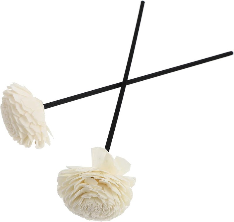 cheekyglo 4 pcs Fragrance Aromatherapy Rattan Oil Home Natural Essential Reed Wood Replacement Sticks for White Refill with Diffuser Accessories Pe Sola Volatile Flower Aroma Rose - Image 3