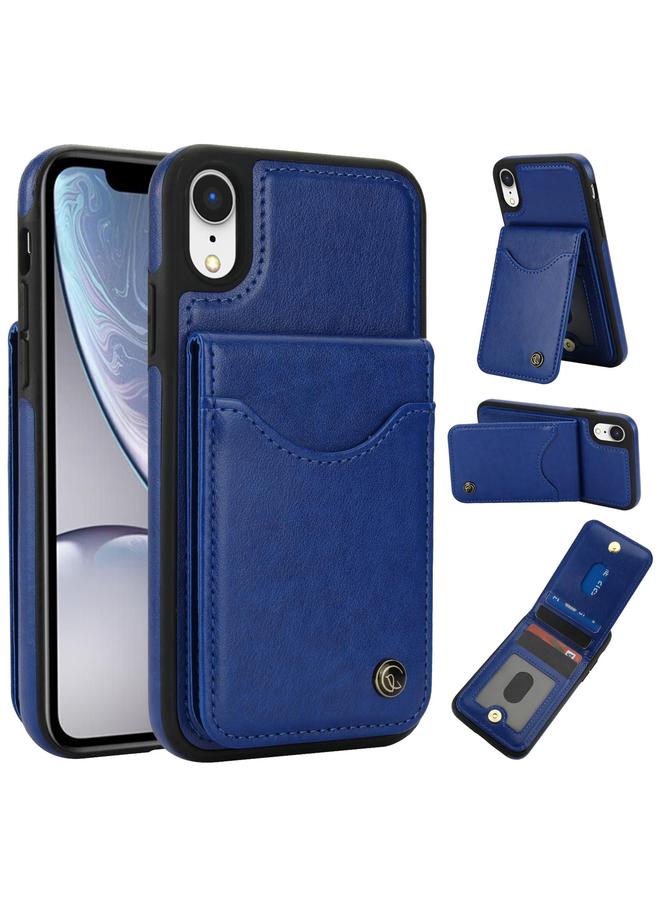 The Bros Case For iPhone XR AwQuer Vertical Flip Card Bag Holder Leather Phone Case