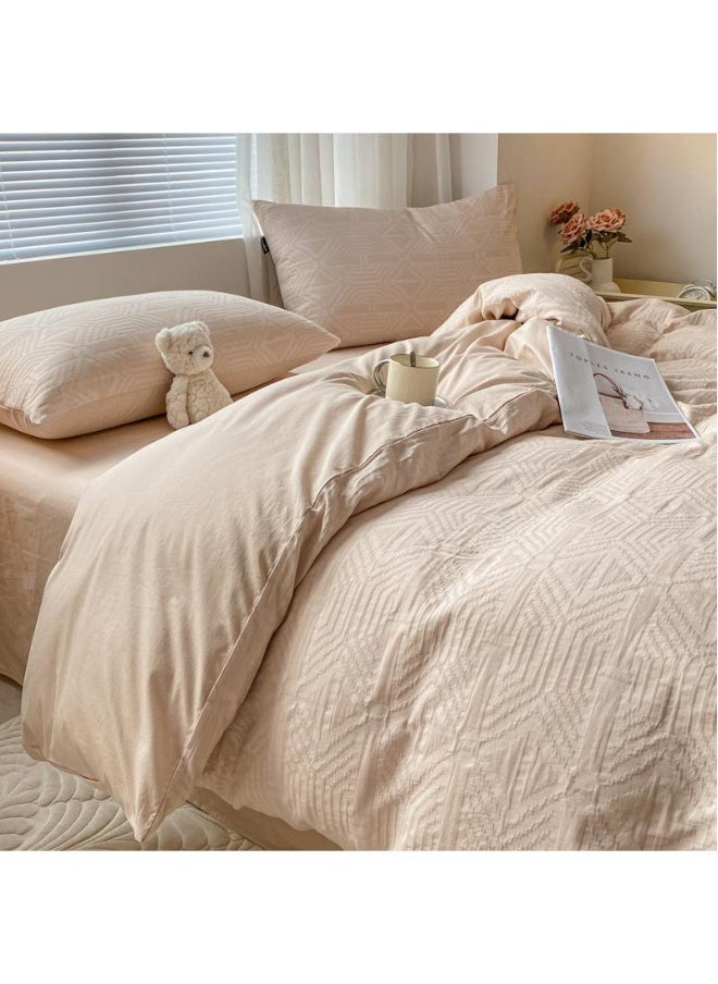 Generic 4-Piece Cotton Comfortable Set Bed Sheet Set Gift Birthday Gift Moving Gift  - Image 1