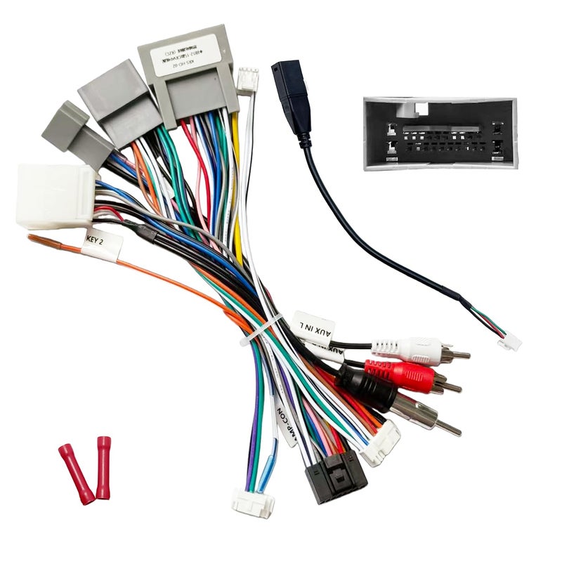 WildTundra 16Pin Aftermarket Android Car Radio Harness Adapter for Honda Civic 2012-2015 CR-V 2012-2015, 16Pin Android Car Stereo Wiring Harness with SWC Radio Antenna Adapter for Honda Civic CR-V - Image 1