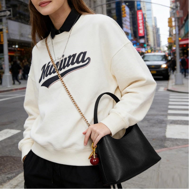 JQWSVE Small Hobo Bags for Women Cherry Shoulder Bag Purse Faux Leather Tote Handbag Trendy Chain Crossbody Bag - Image 3