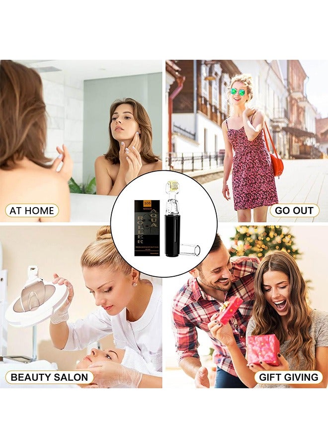 Loquat Derma Roller Microneedle Roller with Container, 0.25mm Microneedling Beauty Tool, Microneedle Derma Pen (Black) - Image 5