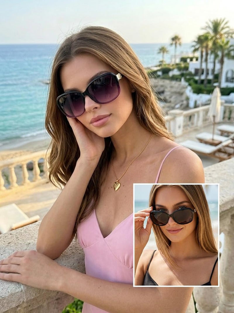 FIMILU Sunglasses for Women Trendy Polarized Sunglasses Oversized Big Sun Glasses Ladies Shades UV Protection | Fits Over Glasses ≤5.4"x1.65". Side Shields Block Sun & Wind. Weighs Only 1.1 oz—Light enough for All-day Comfortable Driving - Image 4
