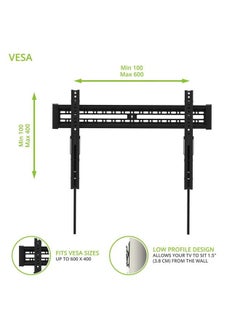 Kanto Kt3260 Tilting Tv Wall Mount ; Fits 32” To 60” Monitors ; Fits Vesa Sizes 100 X 100 To 600 X 400 ; Tilt Mechanism ; Quick Release Tabs ; Solid Steel Construction ; Dual Stud Wall Plate ; Black  - Image 3