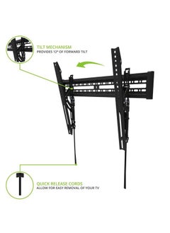 Kanto Kt3260 Tilting Tv Wall Mount ; Fits 32” To 60” Monitors ; Fits Vesa Sizes 100 X 100 To 600 X 400 ; Tilt Mechanism ; Quick Release Tabs ; Solid Steel Construction ; Dual Stud Wall Plate ; Black  - Image 4