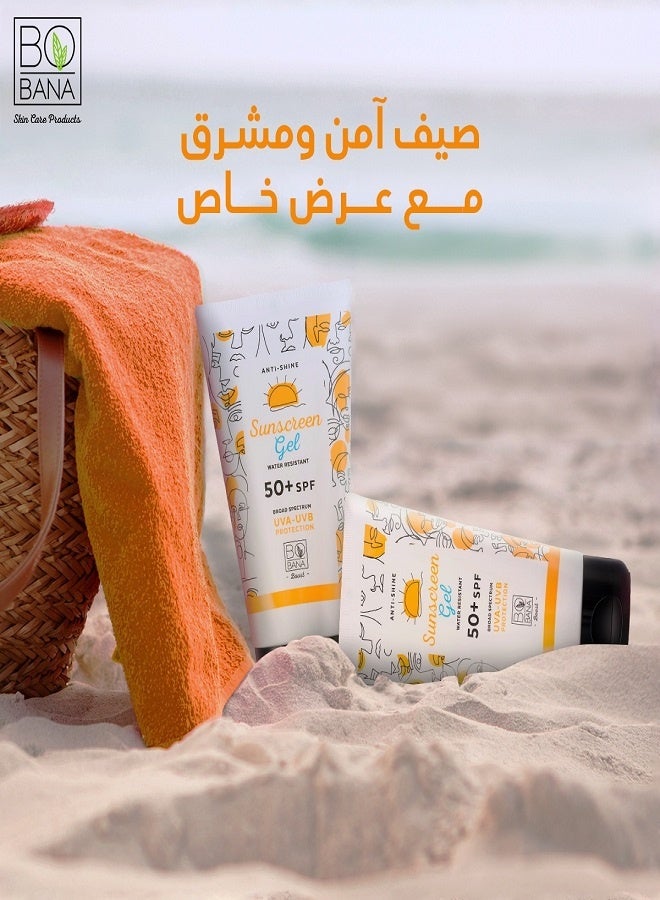 BOBANA Sunscreen Gel 50+SPF Anti Shine Water Resistant -150ml - Image 4