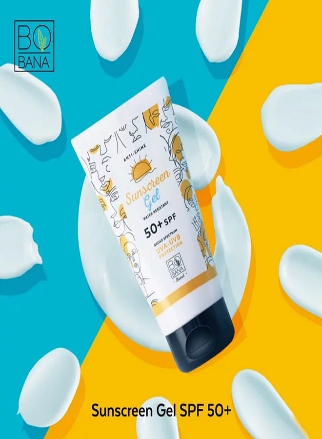 BOBANA Sunscreen Gel 50+SPF Anti Shine Water Resistant -150ml - Image 2