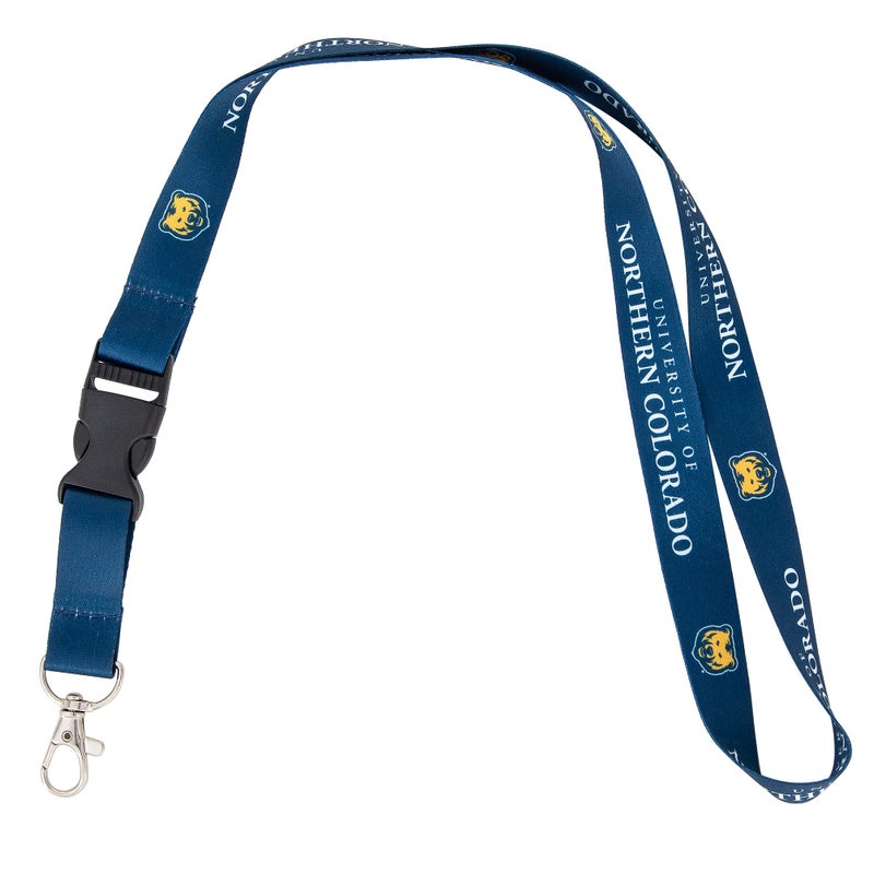 Desert Cactus University of Northern Colorado Lanyard UNC Bears Car Keys ID Badge Holder Keychain Detachable Breakaway Snap Buckle (Blue) - Image 1
