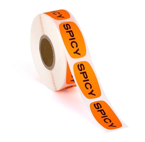 Sutter Signs 500pcs Spicy Stickers Grocery Store Hot Food Labels 1 Roll by Sutter Signs - Image 1