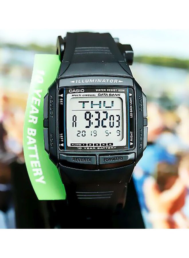 CASIO Men Vintage Series Resin Digital Watch DB-36-1AVDF - 43 mm - Black - Image 5