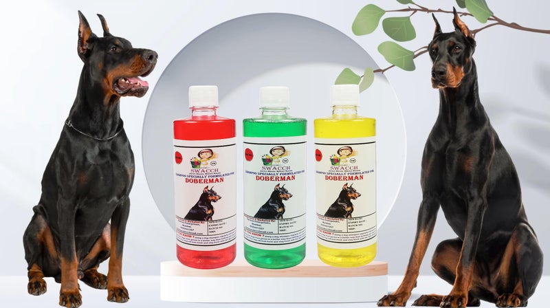 SWACCH Shampoo Specially FORMULATED for Doberman (500ML) (Combo Pack of 3) Strawberry, Lemon, NEEM ALOVERA - Image 2