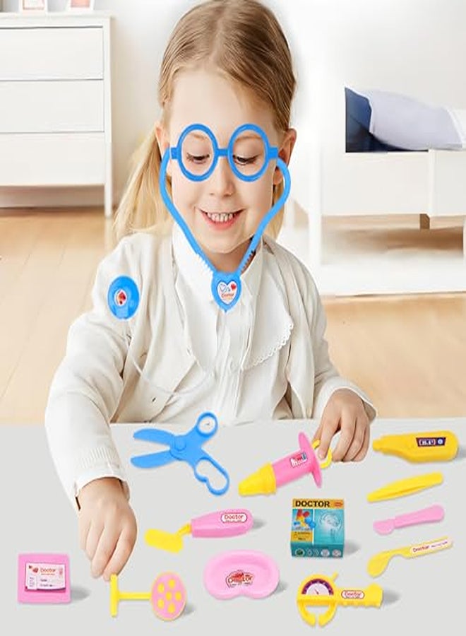 مجموعة لعب دور الطبيب للأطفال مع حقيبة حمل - 15 قطعة من أدوات الطبيب - Image 1