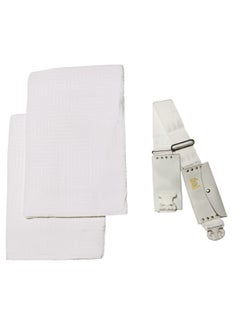 Risen Set of 2 Ahram Towels for Mens - Hajj & Umrah Ihram - Ehram for Islamic Pilgrimage - Belt with Built-in Bag & Pins (Ahram Bag with Built-in Belt Bag & Pins)  - Image 2