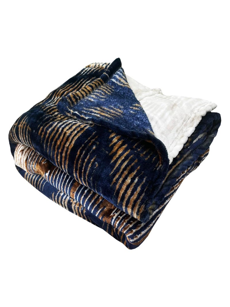 KOPA KOPA Ultra Soft Microfiber Double Bed Ac Blanket -1pc Double Size (Nautical) | 100% Teddy Bear Soft Reversible Lightweight | Bed Ac Blanket/Quilt/Duvet for All Weather Geometric-Blue - Image 5