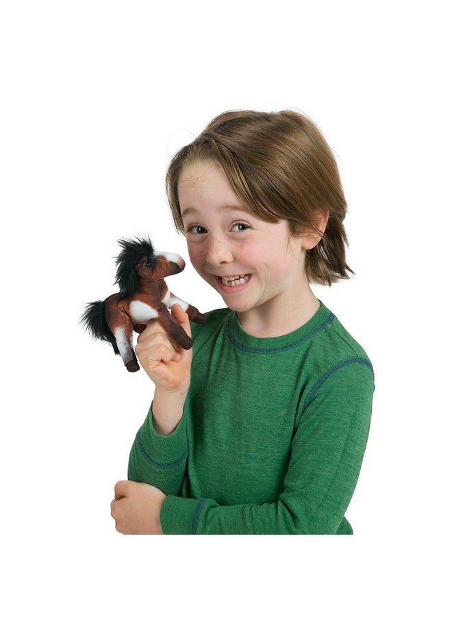 Folkmanis Mini Horse Finger Puppet,Brown; Black; White - Image 4