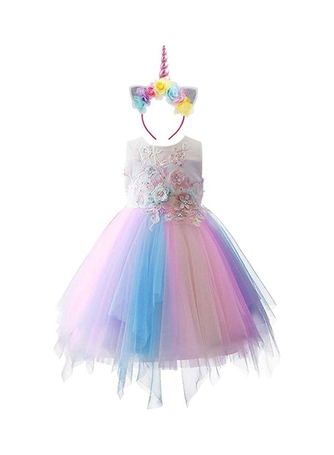 NIBEMINENT Princess Party Dress With Headband 120cm - Image 1