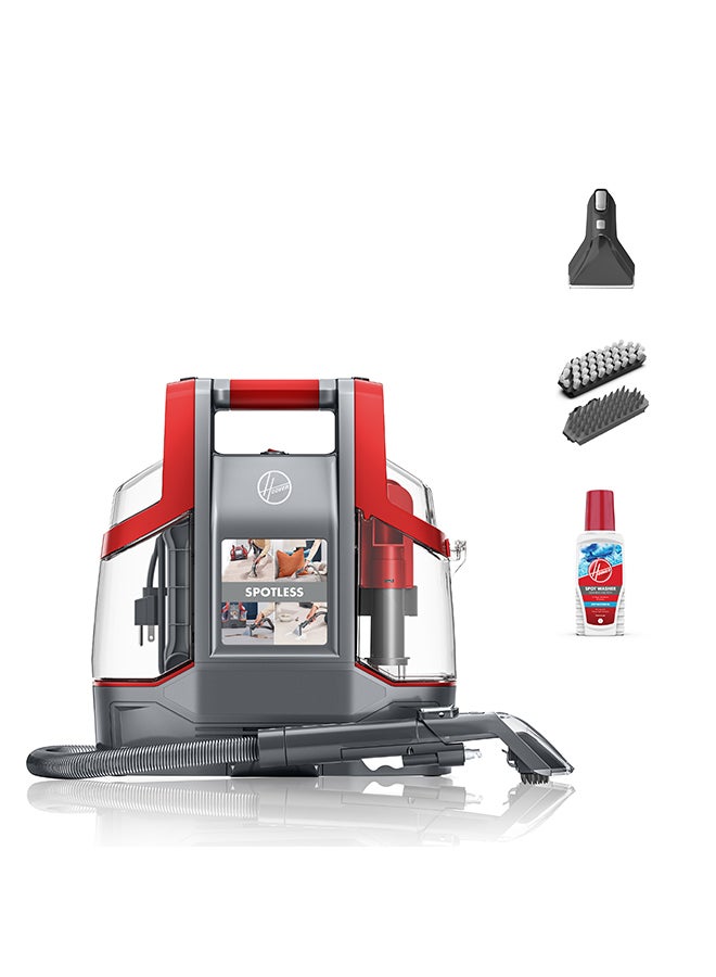 Spotless Carpet Cleaner, Portable Lightweight Carpet & Upholstery Multi Surfaces Cleaner For Car Seats, Sofa, Carpets, Outdoor & More – 400 W CDCW-CSMR Red