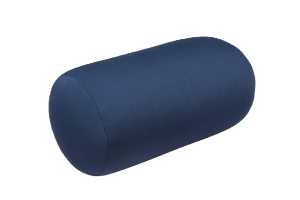 Orka Microbeads Round Bolster Pillow Bed/Sofa/Diwan Pillow|Light, Soft & Fluffy for Neck & Back Support, Pack of 1 [30 x 16 CM],Black - Image 2