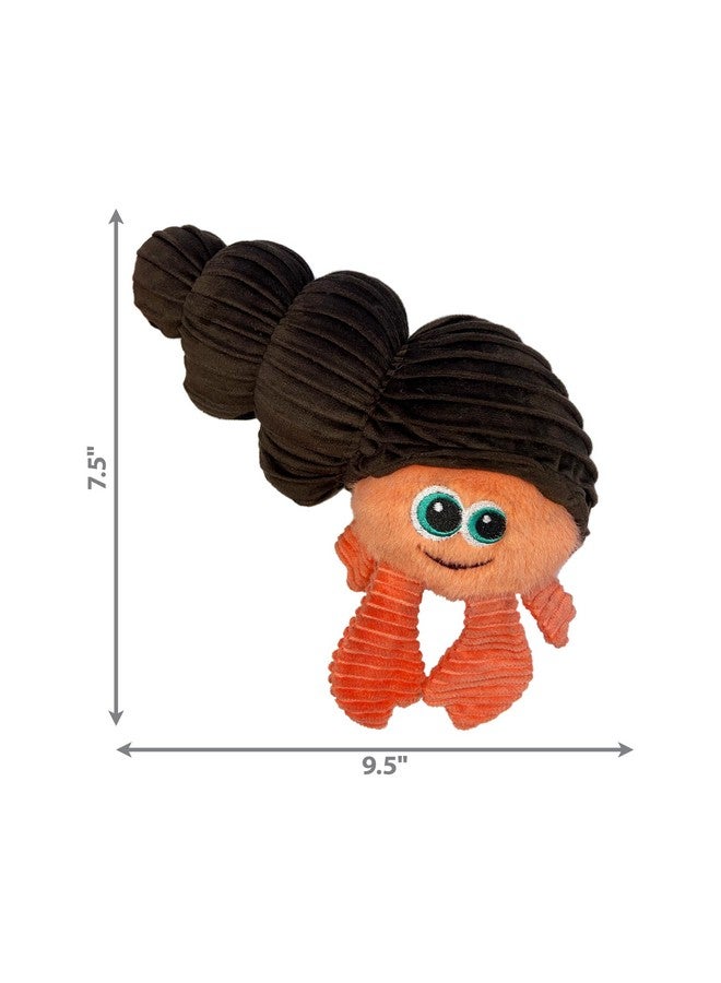 كونج لعبة KONG Cuteseas Rufflez Hermit Crab للكلاب، لعبة قطيفة تصدر صوت صرير فائق، حواف ناعمة الملمس، سهلة الإمساك بها، تقلل من الملل، مثالية للاحتضان، والإحضار، واللعب اللطيف، للمضغ الخفيف، صغيرة/متوسطة الحجم - Image 4