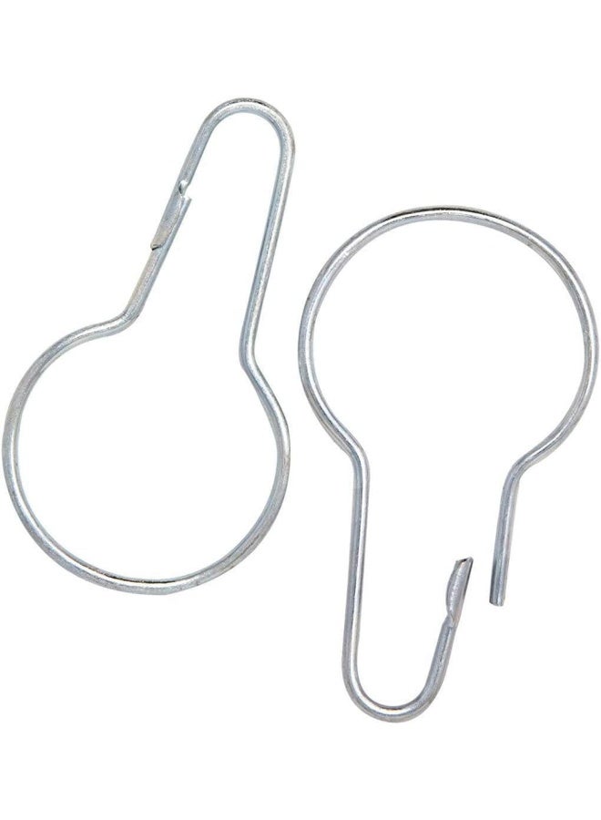 ROBUSTLINE Silver Metal Shower Curtain 100 Pcs Style Hanging Clip Chain Hooks For Sorting & Organizing Window Arts & Crafts Display Diy Key Hangers 100 Pcs - Image 1