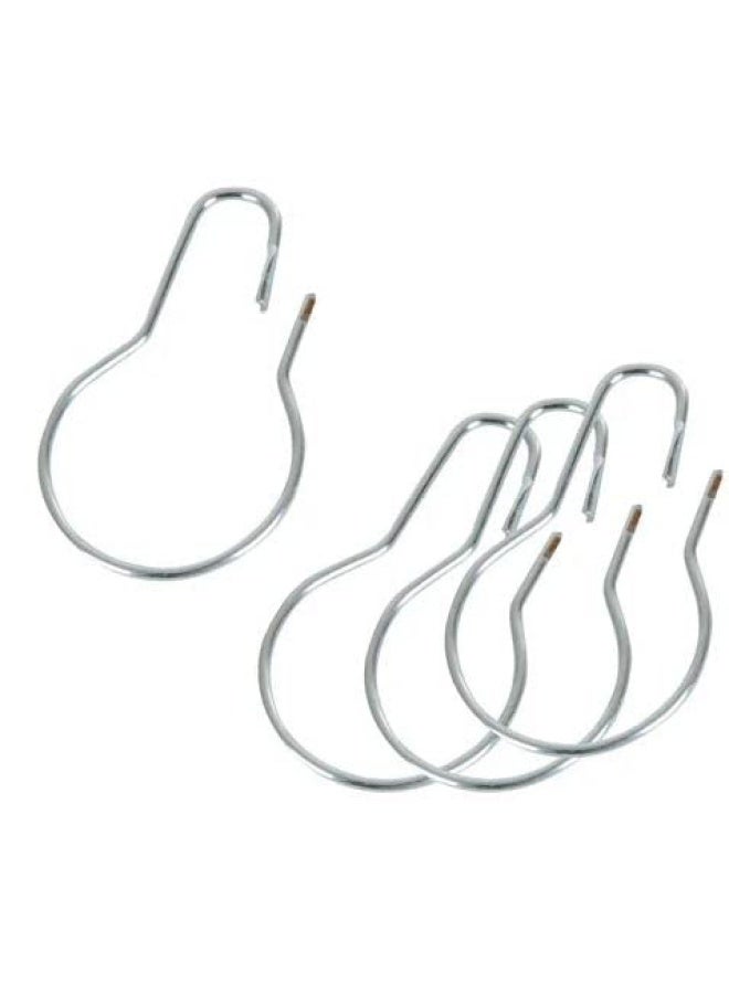 ROBUSTLINE Silver Metal Shower Curtain 100 Pcs Style Hanging Clip Chain Hooks For Sorting & Organizing Window Arts & Crafts Display Diy Key Hangers 100 Pcs - Image 2