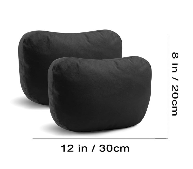 EcoNour 2Pcs Super Soft Car Headrest Pillow, Car Neck Pillow with Adjustable Strap Balance Neck Pillow Designed to Relieve Neck Pain and Muscle Tension (Black) for Chevrolet Optra SRV - Image 5