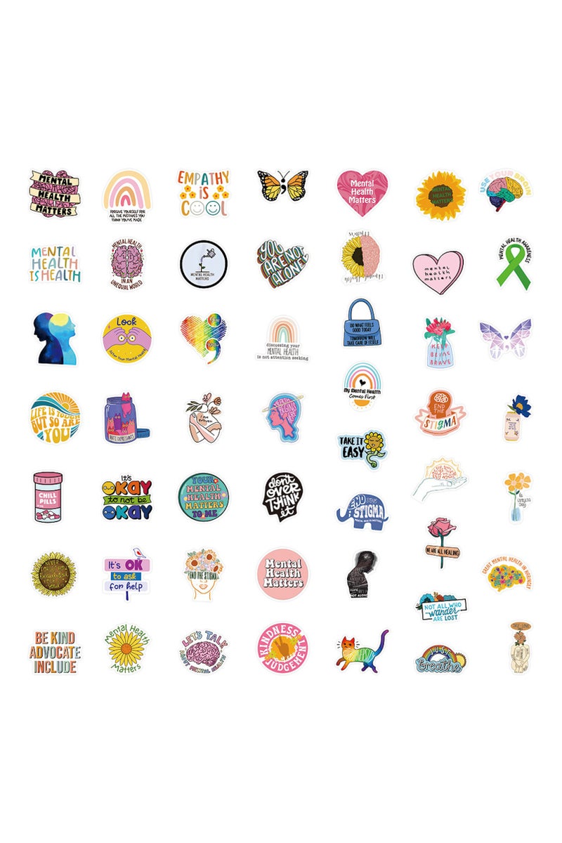 قوس قزح أورينبو ملصقات تحفيزية، 50 قطعة، ملصقات فينيل للصحة العقلية، للأطفال والمراهقين والبالغين، دفتر ملاحظات، زجاجة ماء، سجل قصاصات، مجلة، لوح تزلج، جيتار، ملصقات جمالية مقاومة للماء - Image 2