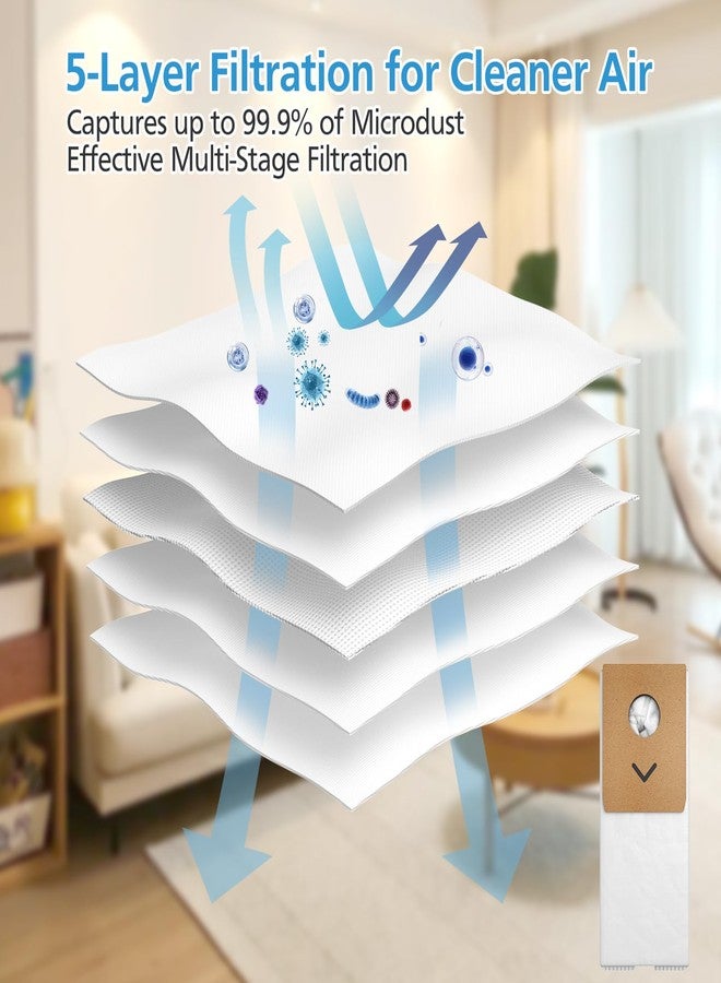 إيزينجو 18 عبوة من أكياس المكنسة الكهربائية لمكنسة يوريكا اللاسلكية NEC490BL، وأكياس الغبار ذاتية التفريغ من Stylus Elite - Image 3