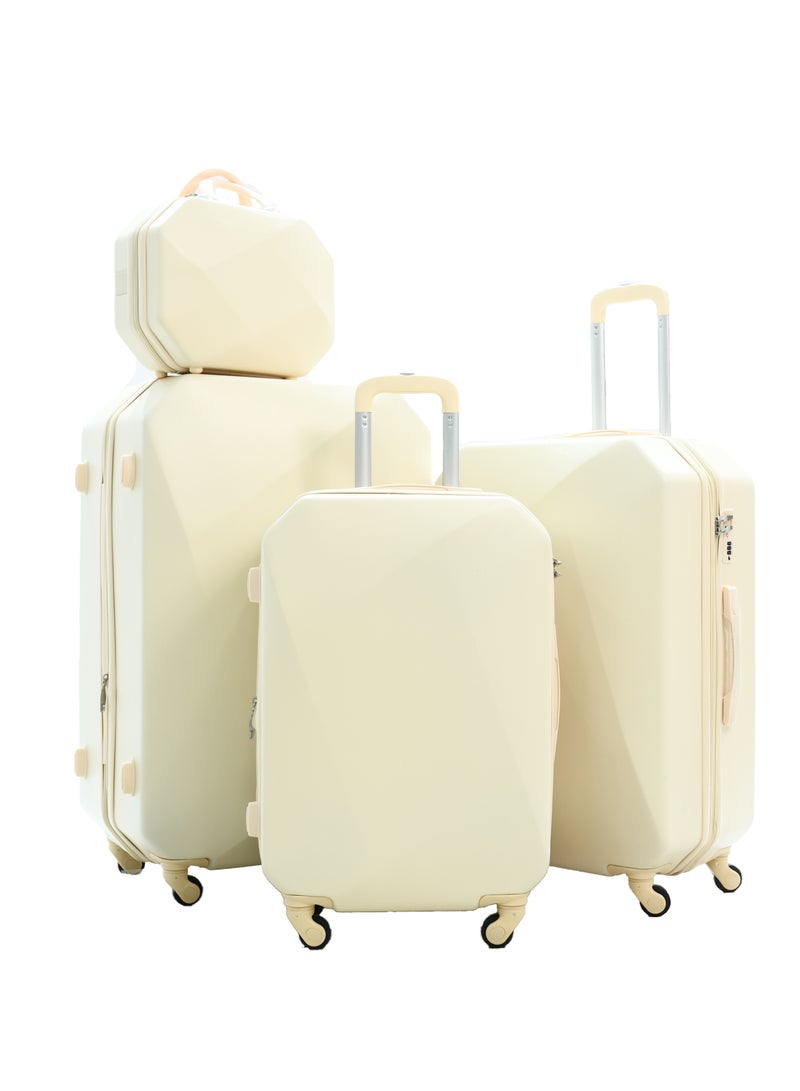 مورانو مجموعة حقائب سفر بعجلات دوارة مكونة من 6 قطع لون بـيج. - Image 2