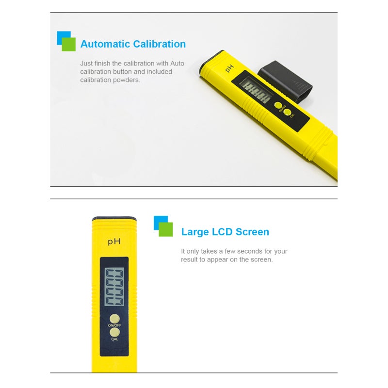 Digital PH Meter: 0.00-14.00PH Range 0.05PH Accuracy, Large LCD Display - Automatic Temperature Compensation, Portable Water PH Tester for Aquariums, Pools, Drinking Water, Spas - Image 5