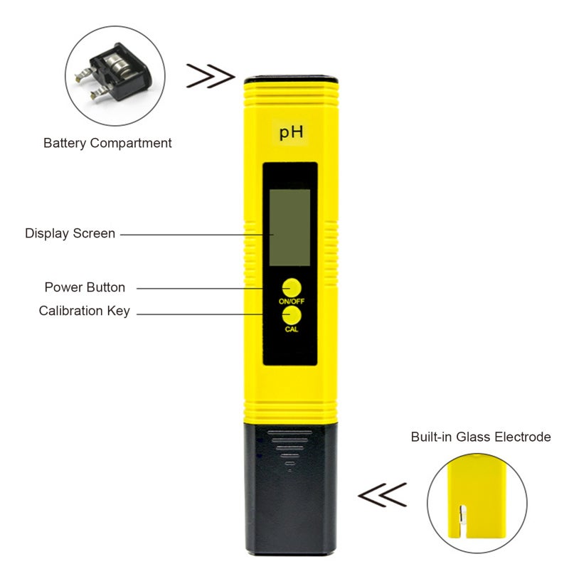 Digital PH Meter: 0.00-14.00PH Range 0.05PH Accuracy, Large LCD Display - Automatic Temperature Compensation, Portable Water PH Tester for Aquariums, Pools, Drinking Water, Spas - Image 4
