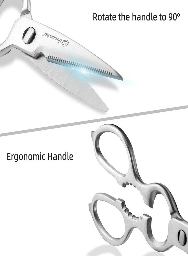 Sunnecko Heavy Duty Kitchen Scissors - Stainless Steel Kitchen Shears, Ultra Sharp Micro Serrated Poultry Shears, Cooking Scissors for Meat, Dishwasher Safe - Image 3
