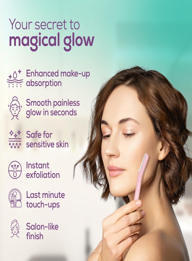 Evereve Reusable Face Razor for Women, Pack of 3, Instant Smooth and Painless Hair Removal, Ideal for Eyebrows, Upper Lip, Chin, Peach Fuzz, Forehead, Sideburns, Dermaplaning Tool, For All Skin Types - Image 3